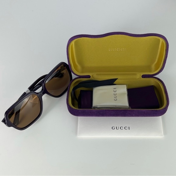 NEW GUCCI AUTHENTIC DESIGNER SQUARE SUNGLASSES - Picture 10 of 10